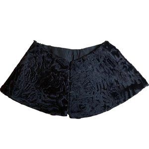 Vintage Persian Lamb Collar Black Flawed Patterned Fur Coat Trim Faux?